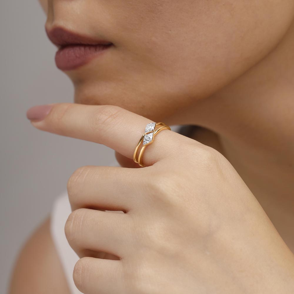 Dual Crest Diamond Ring,,hi-res image number null