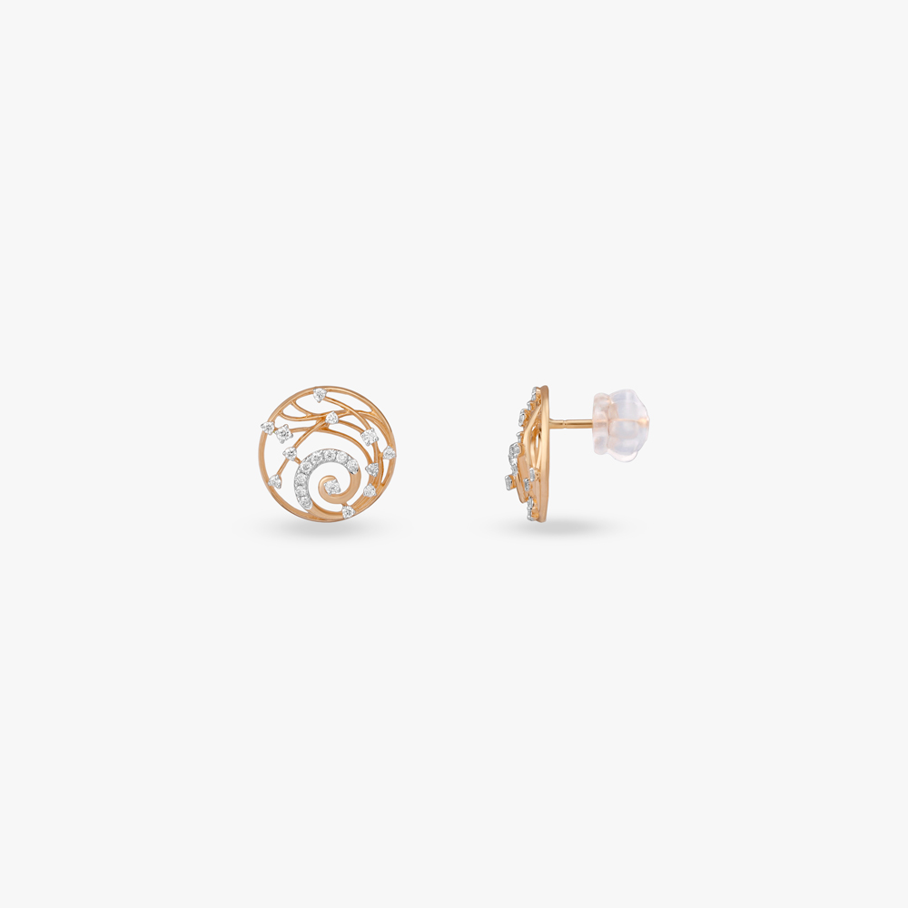 Galaxy Swirl Diamond Stud Earrings,,hi-res image number null