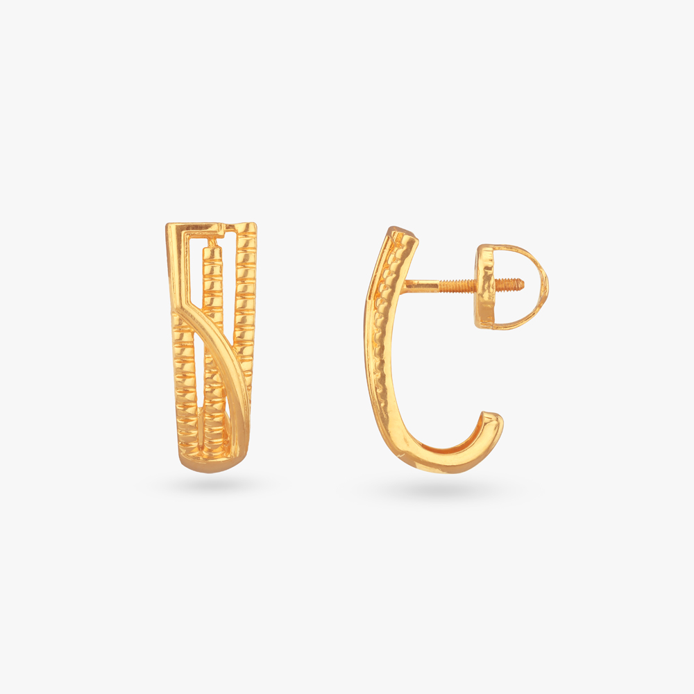 Graceful Glow Gold Stud Earrings,,hi-res image number null