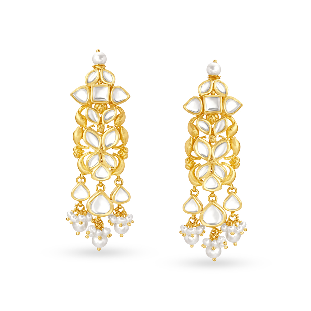 Chandelier Style Gold Necklace Set with Maang Tikka,,hi-res image number null