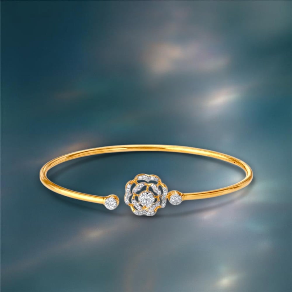 Sparkling Rosette Diamond Bangle,,hi-res image number null