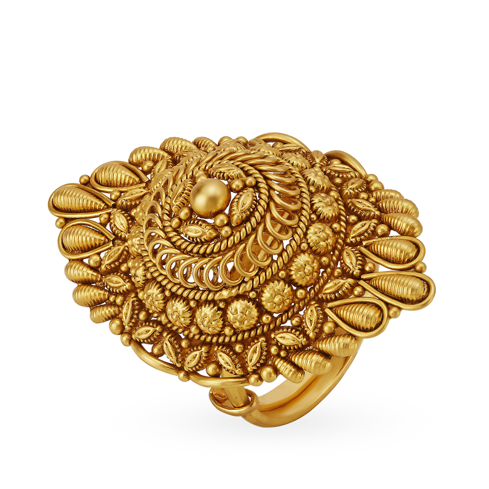 Marvellous 22 Karat Gold Traditional Ring,,hi-res image number null
