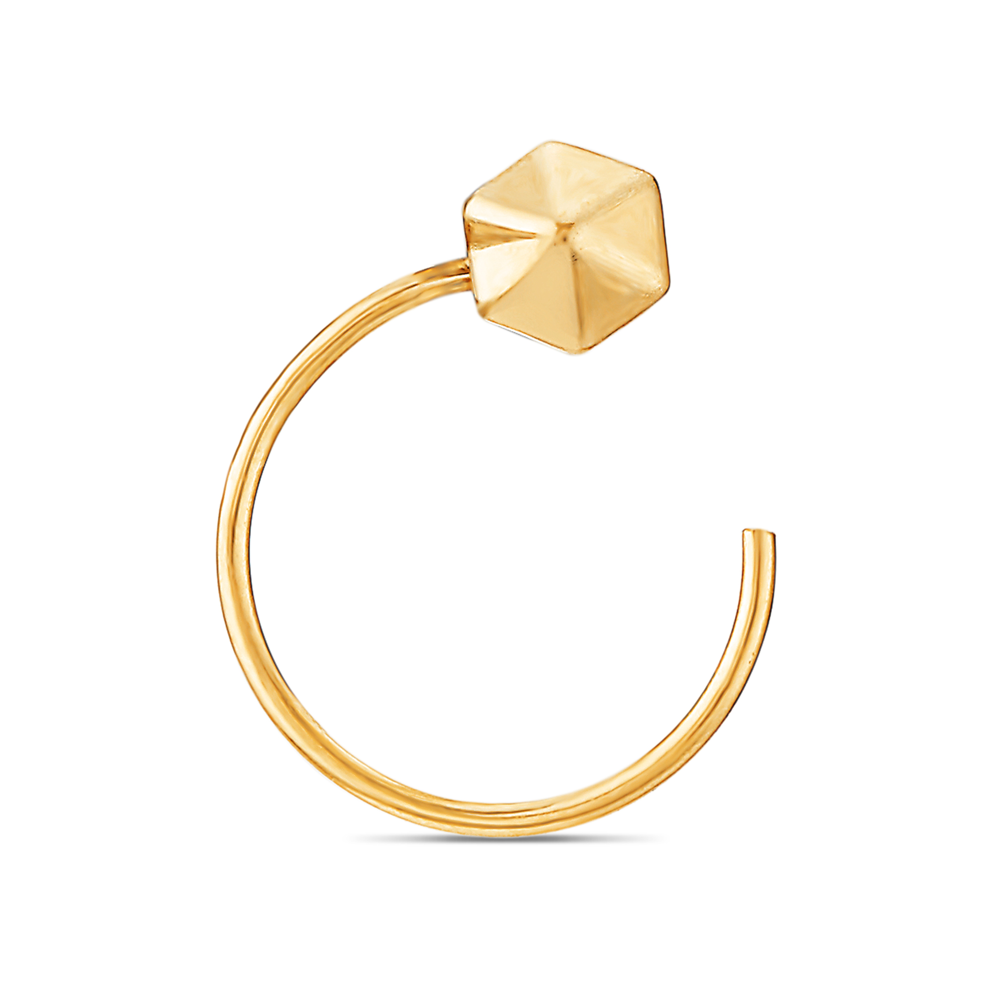 14KT Yellow Gold Nose Pin,,hi-res image number null