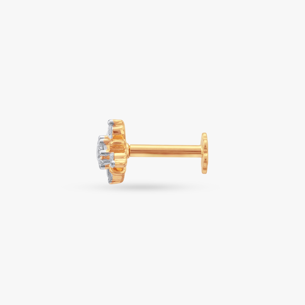 Classic Marigold Diamond Nose Pin,,hi-res image number null