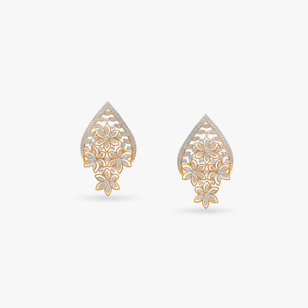 Ornate Blossom Diamond Necklace Set,,hi-res image number null