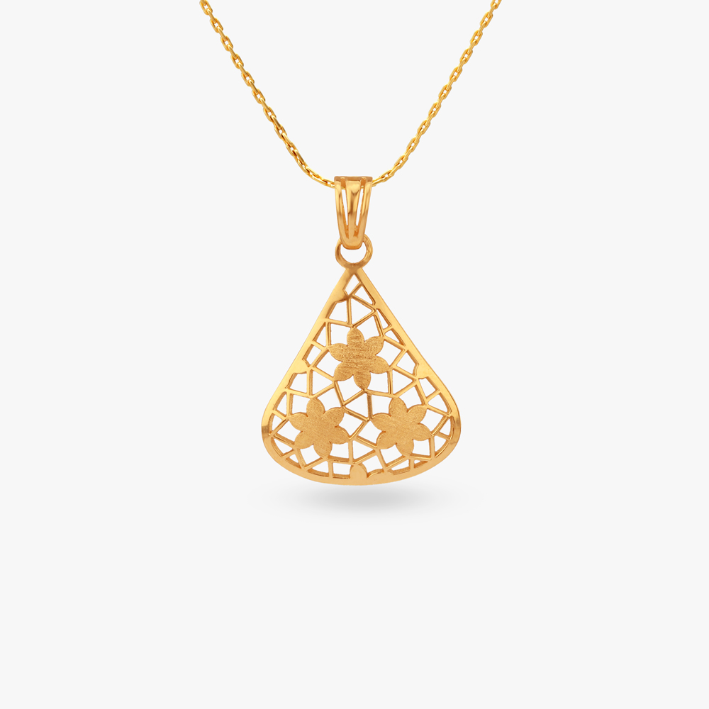 

Floral Harmony Gold Pendant