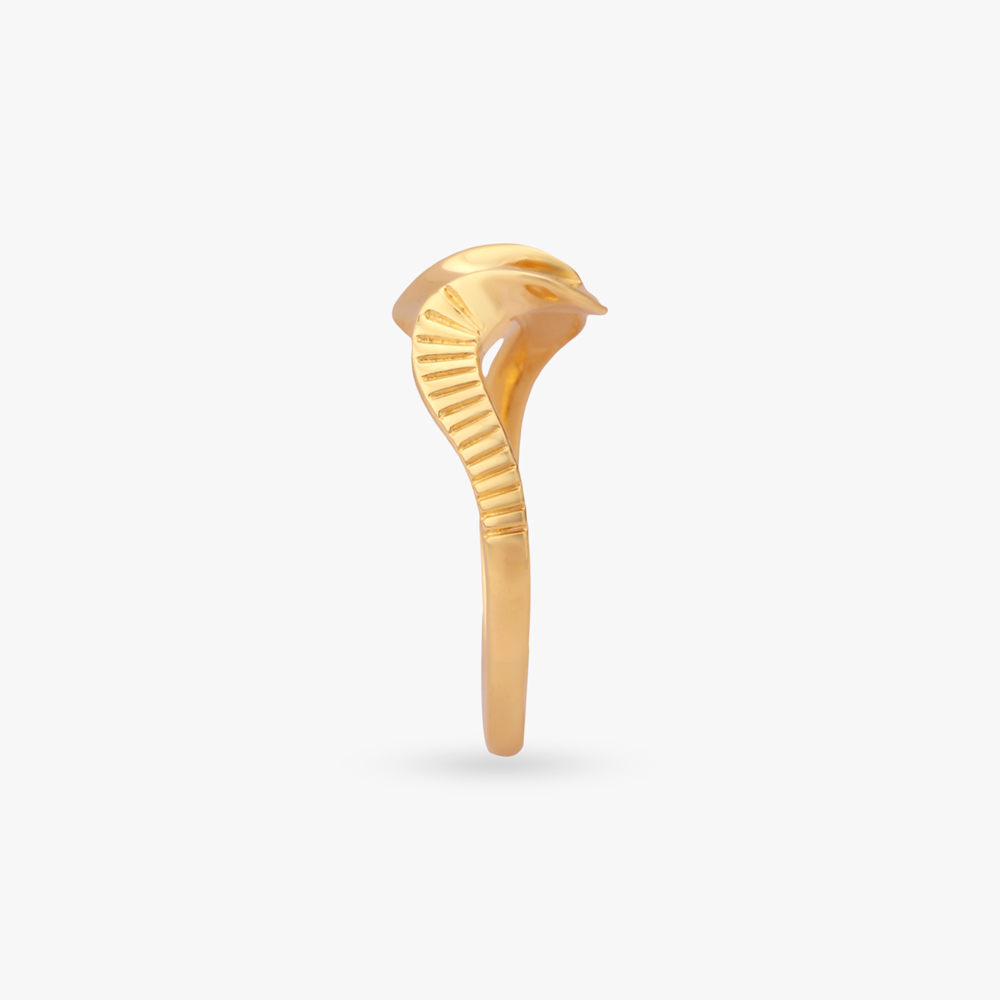Curved Orbit Gold Ring,,hi-res image number null
