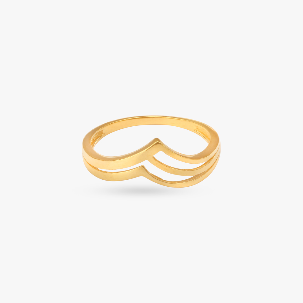 Crest Curve Gold Ring,,hi-res image number null