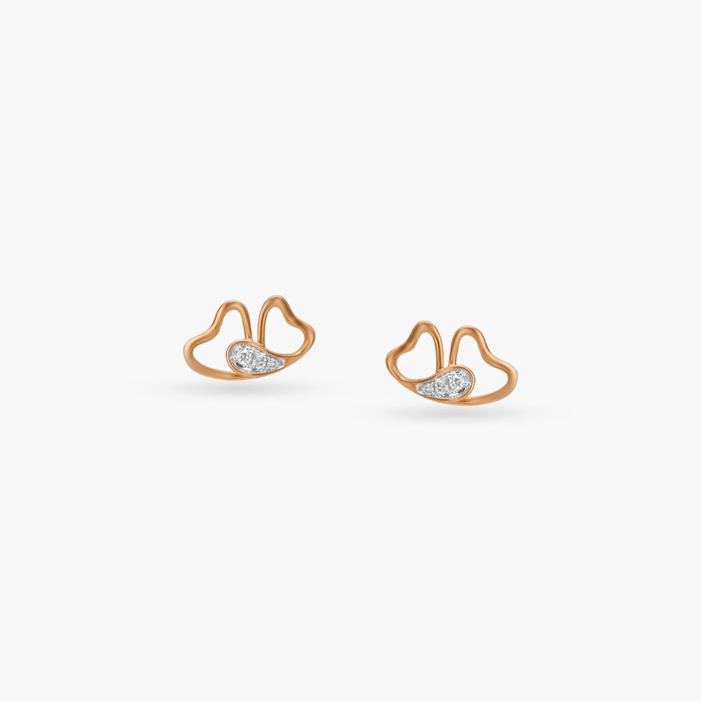 

Butterfly Curve Diamond Stud Earrings