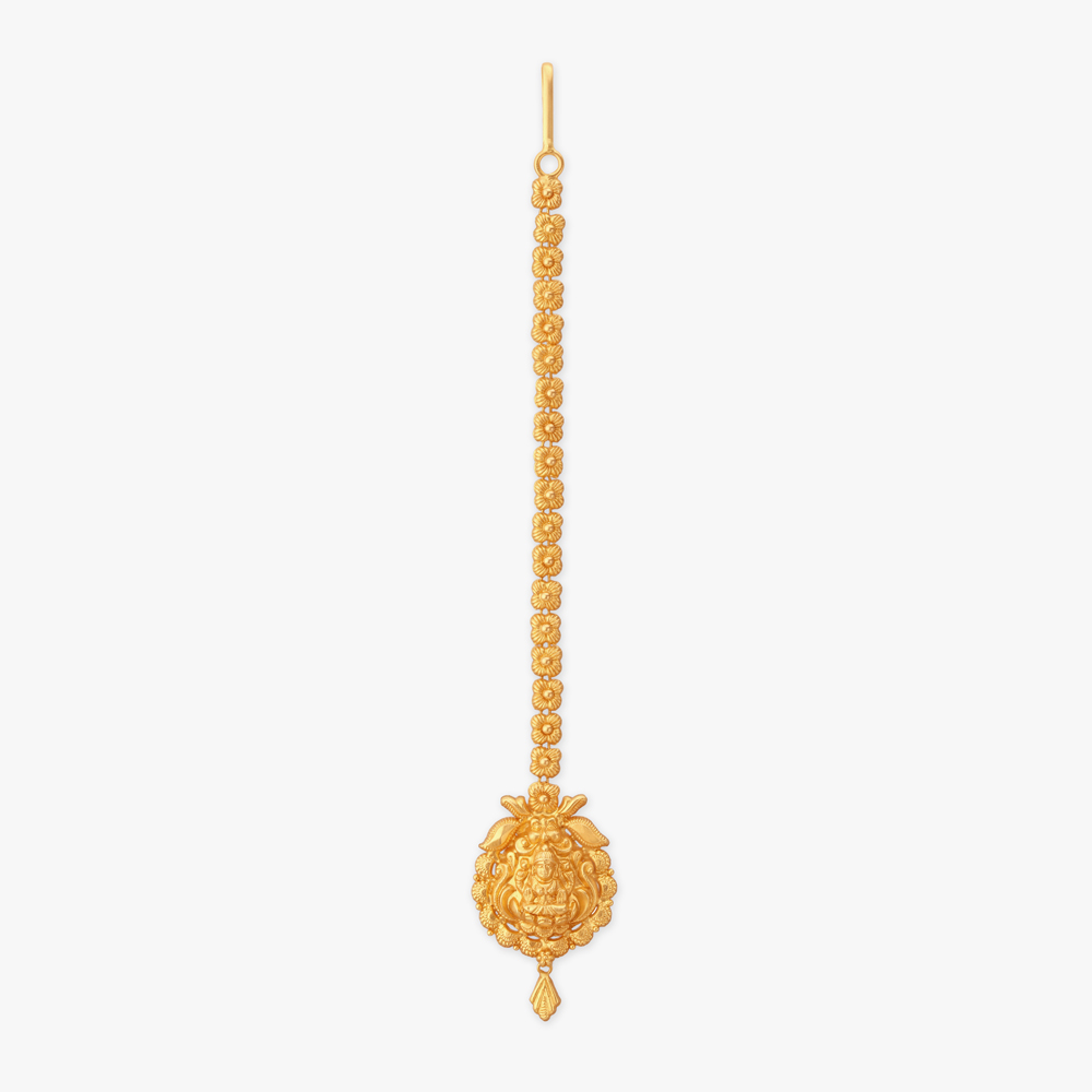 Sacred Bloom Gold Maang Tikka,,hi-res image number null