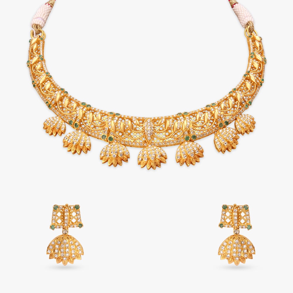 Luminous Kanti Gold Necklace Set,,hi-res image number null