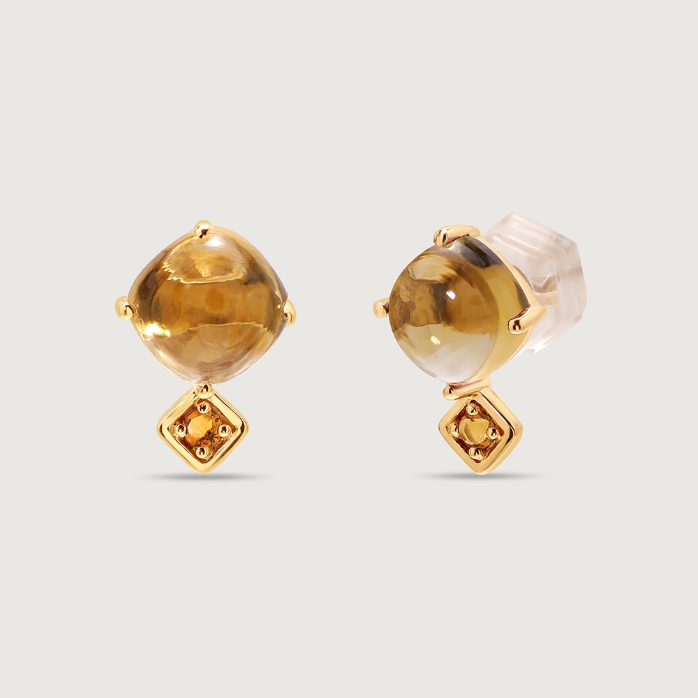 Golden Hour Glam 14KT  Citrine Stud Earrings,,hi-res image number null