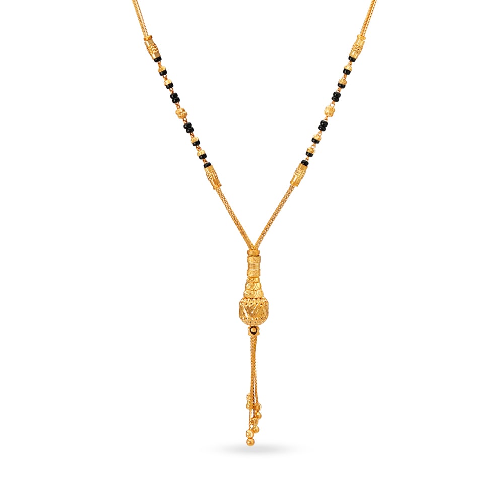 Refined Yellow Gold Bead Charm Mangalsutra,,hi-res image number null