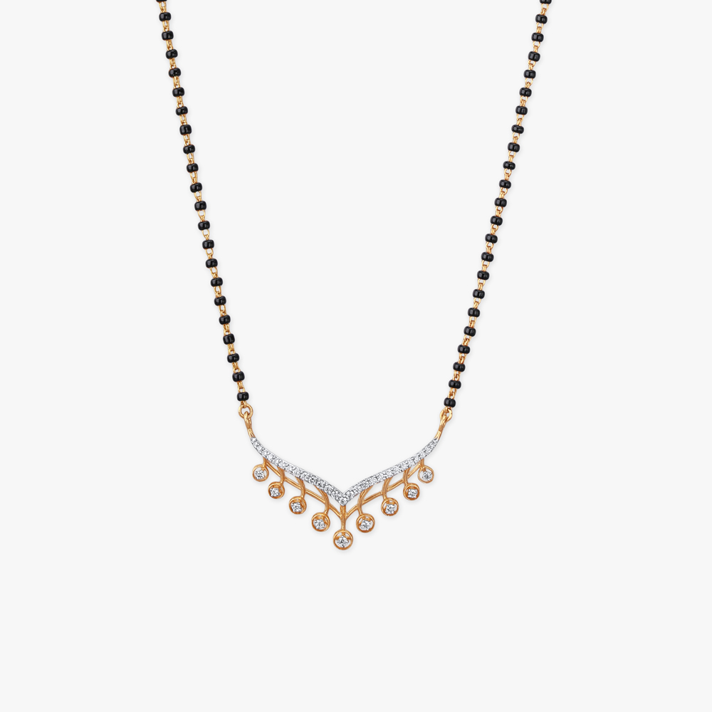 

Sparkling Vine Diamond Mangalsutra