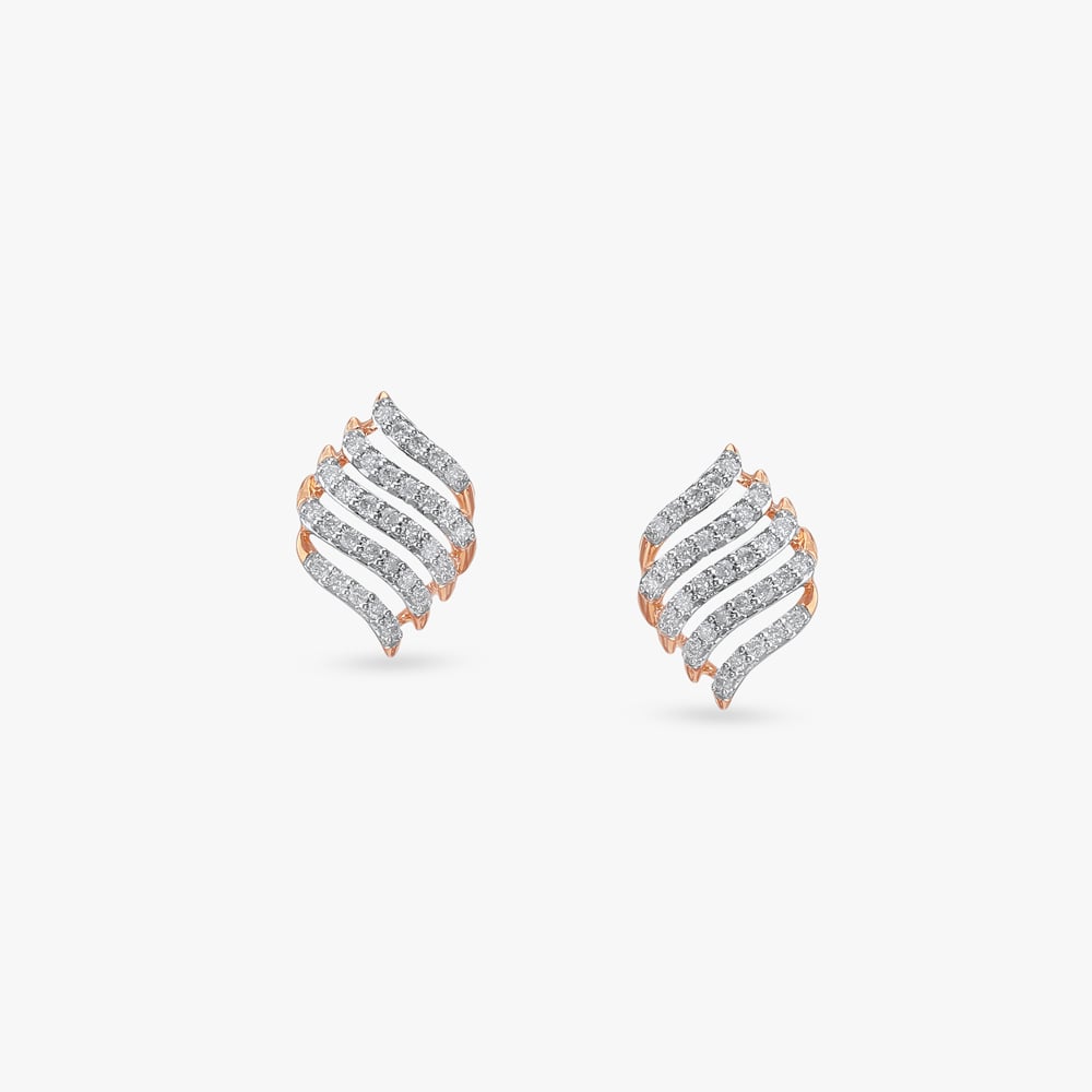 

Ripple Gleam Diamond Stud Earrings