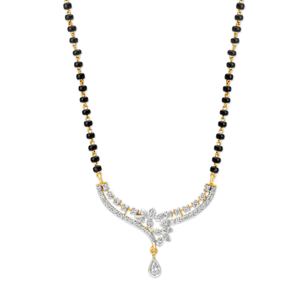 Mesmerising Floral Diamond Mangalsutra,,hi-res image number null