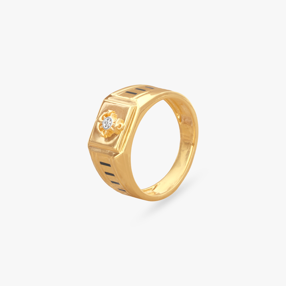 

Nautical Charm Gold Ring for Men