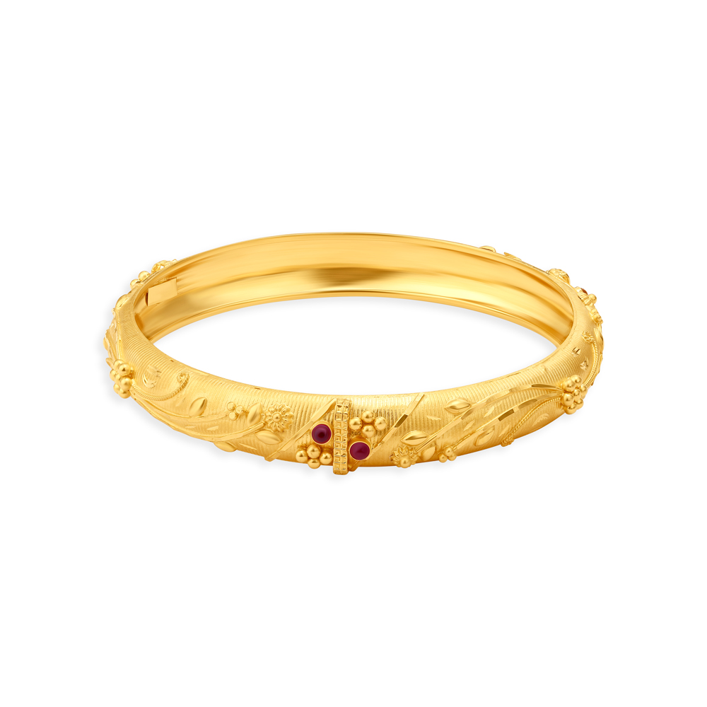 Floral Bliss Gold Bangle