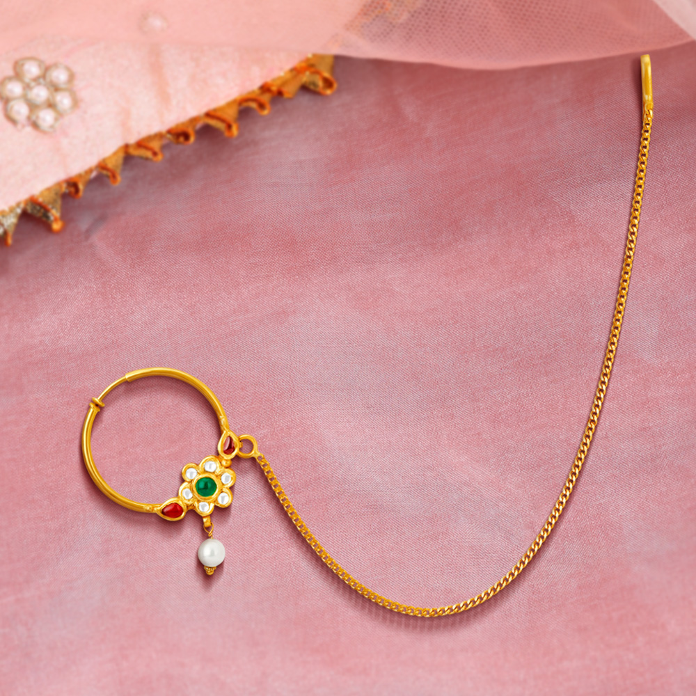 Gold nath on sale price tanishq