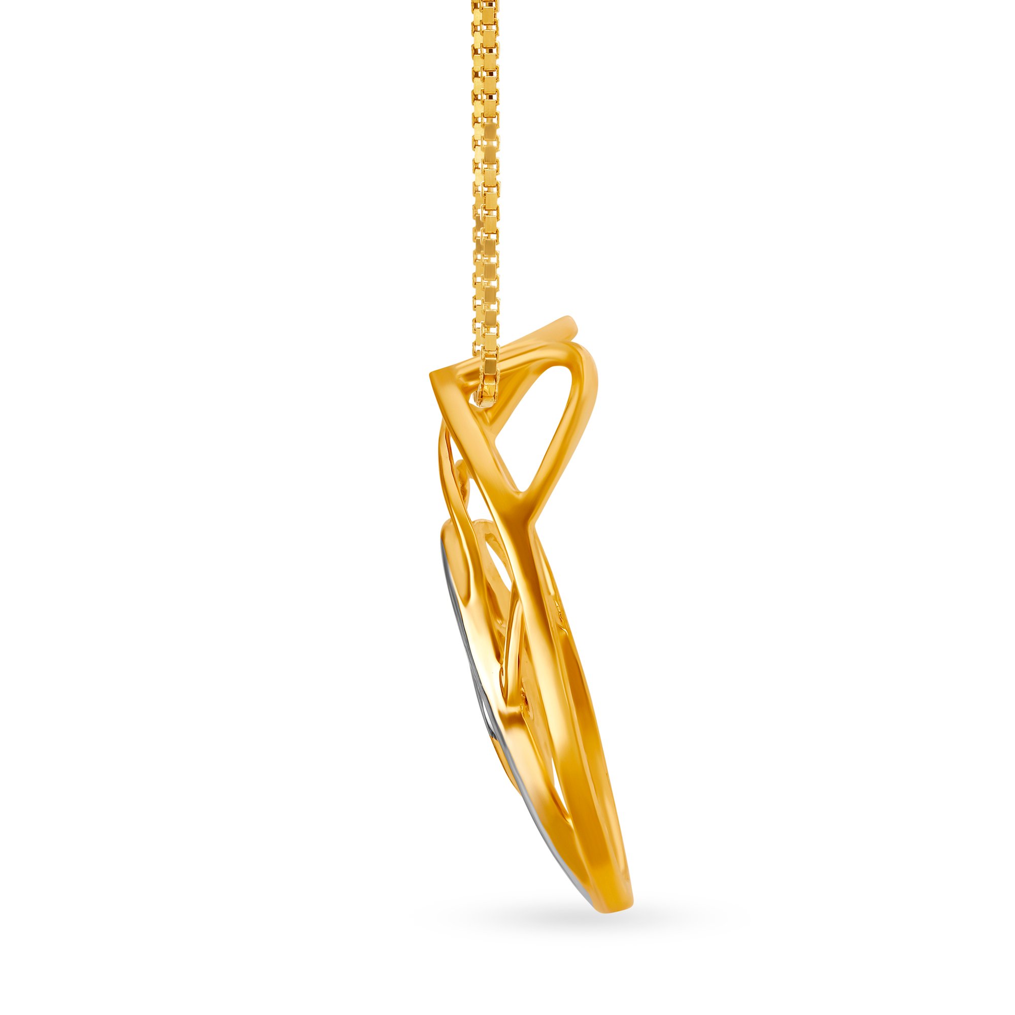 14KT Yellow Gold Pendant With Stylised Circular Design,,hi-res image number null