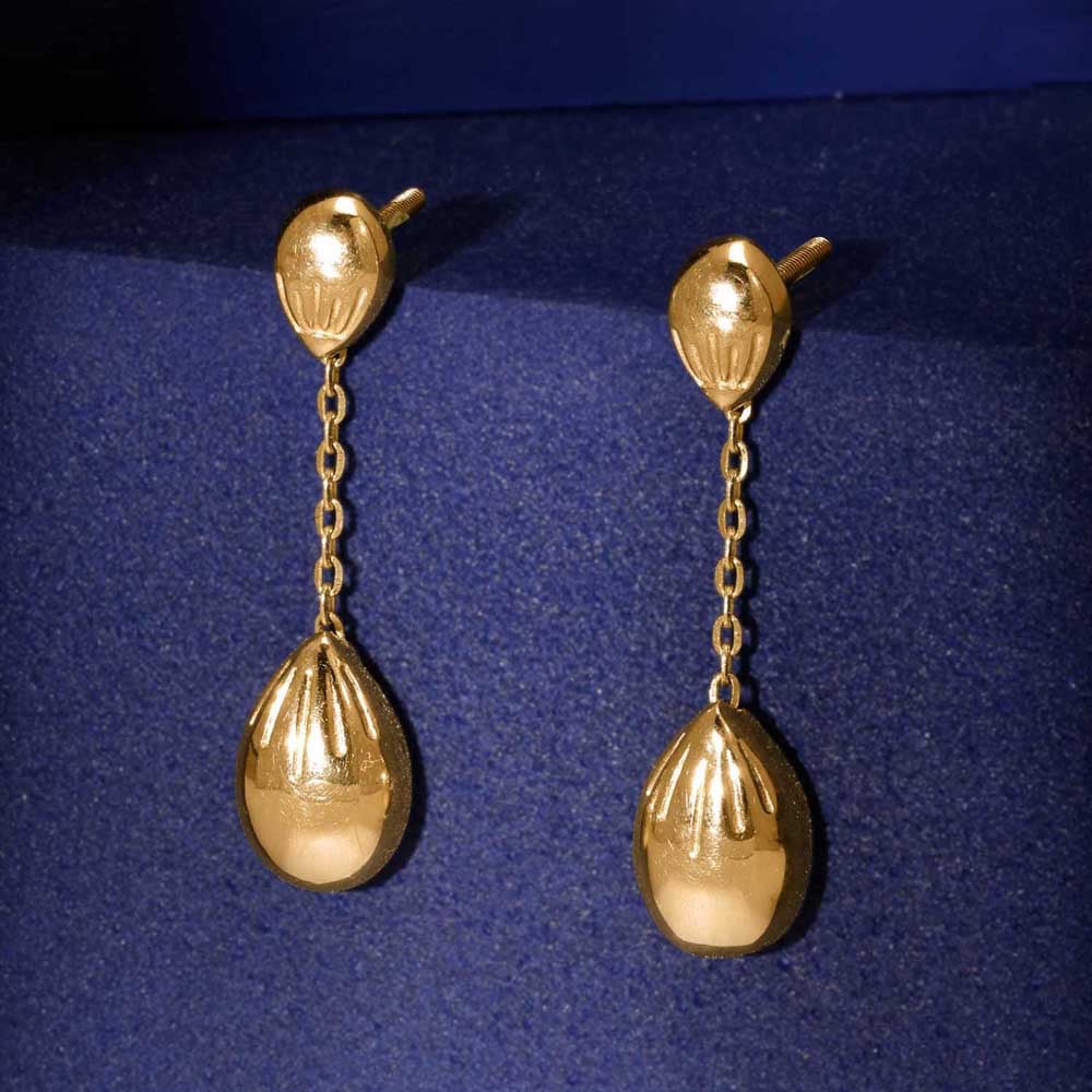 Glossy Chic Gold Drop Earrings,,hi-res image number null