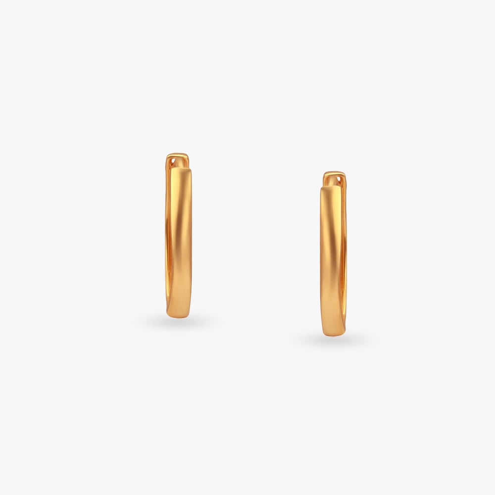 Enchanted Plume Gold Hoop Earrings,,hi-res image number null