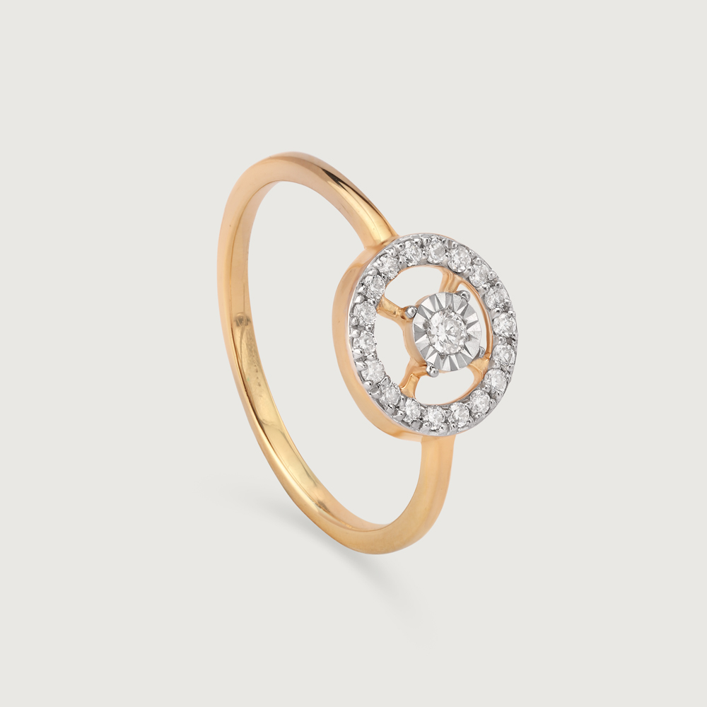 Eclat Floral 18KT Gold & Diamond Ring,,hi-res image number null