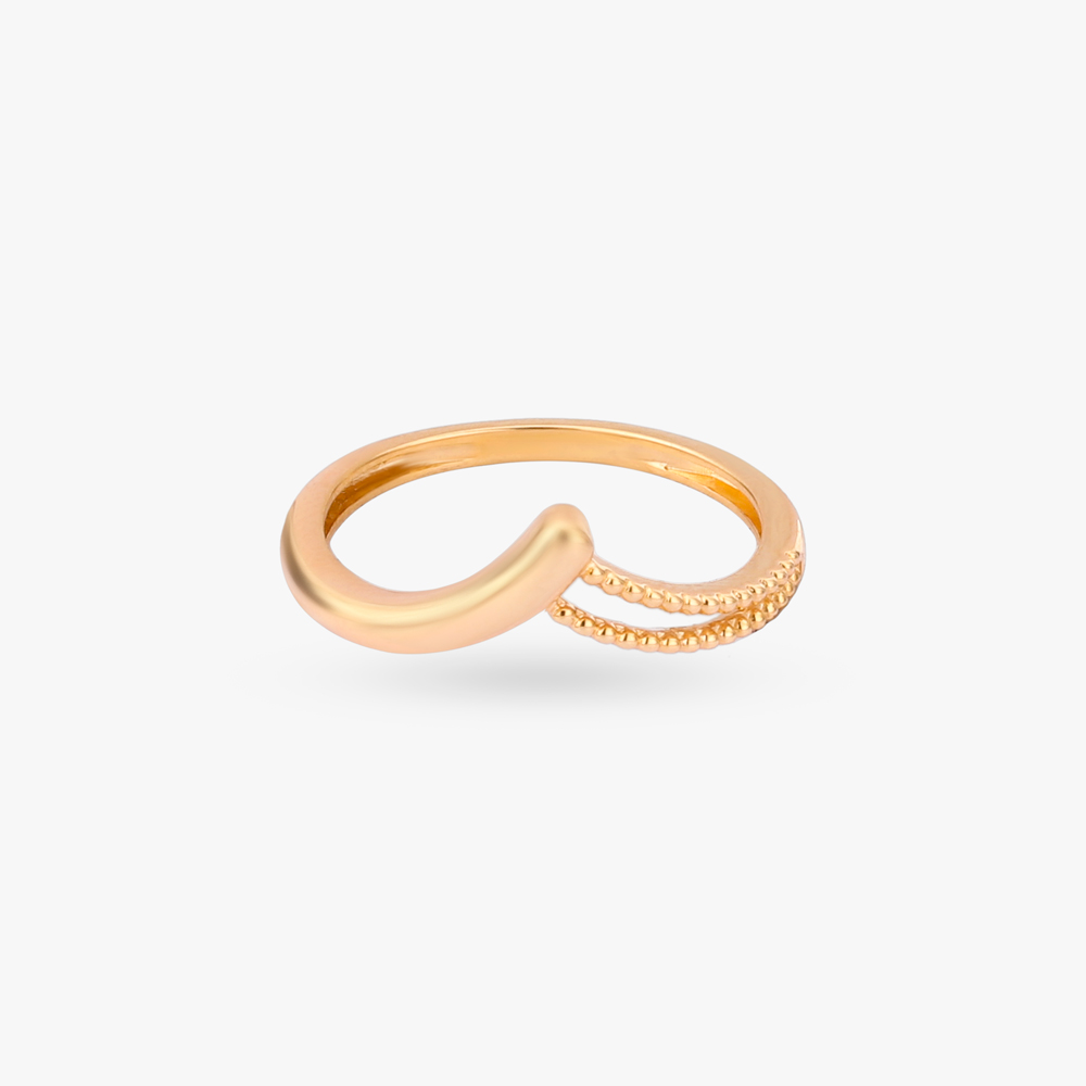 Sculpted Split Gold Ring,,hi-res image number null