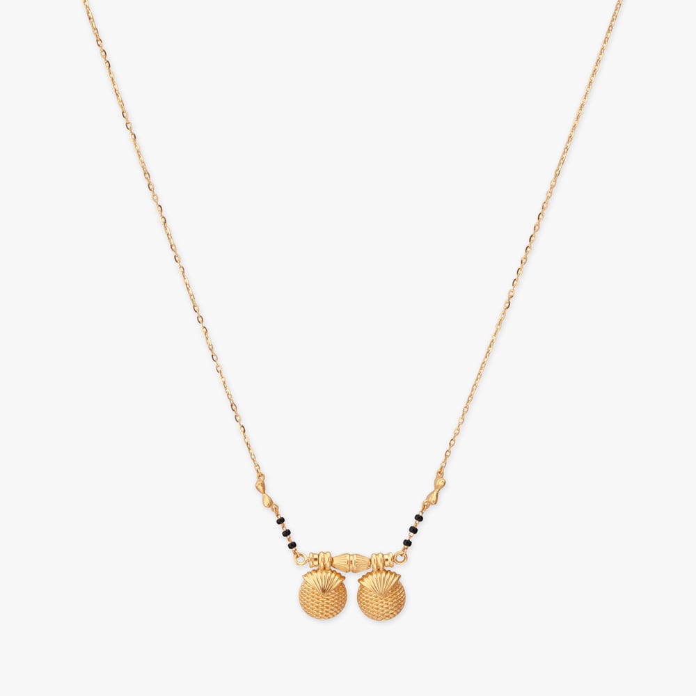Sculpted Grace Gold Mangalsutra,,hi-res image number null
