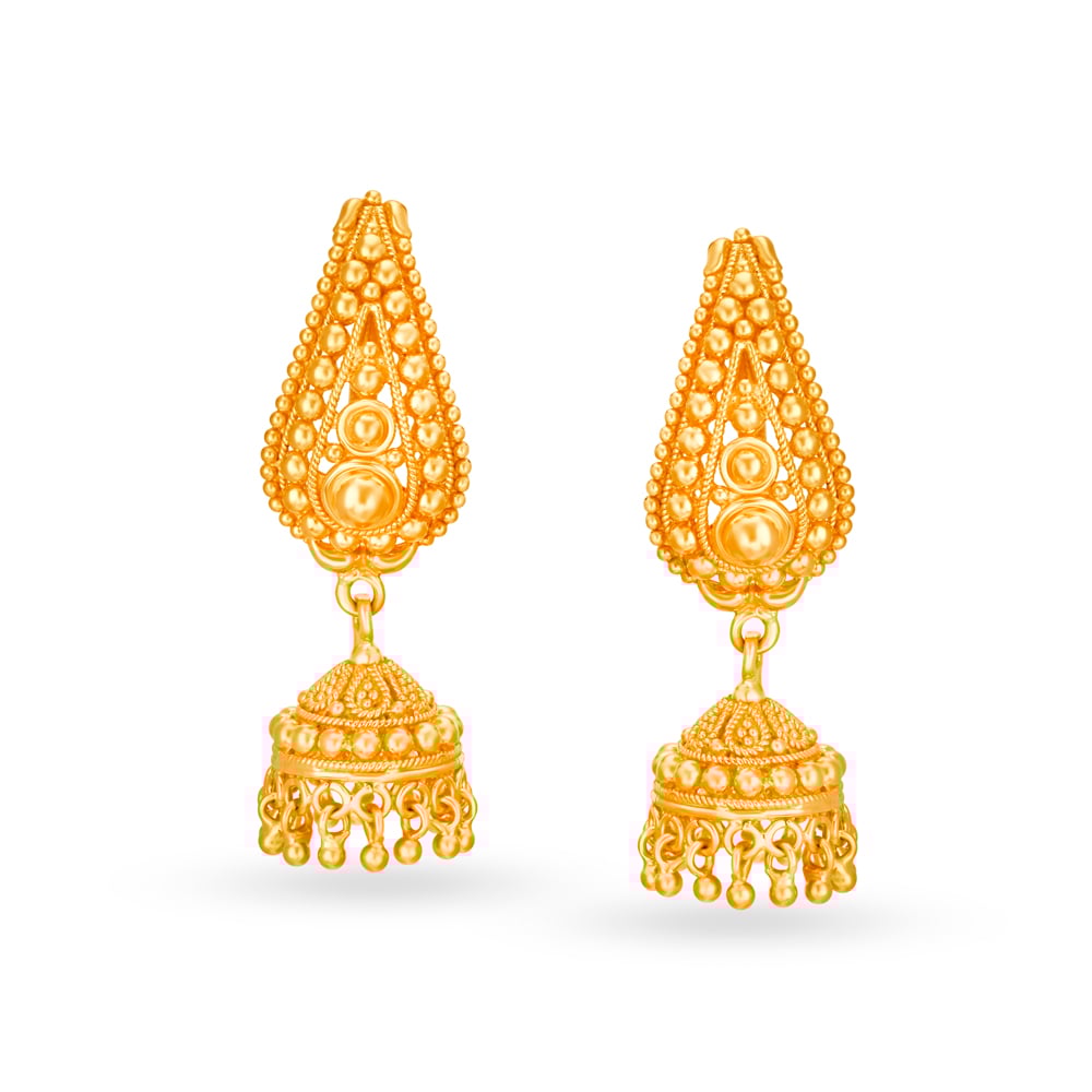 

Regal 22 Karat Yellow Gold Drop Earrings