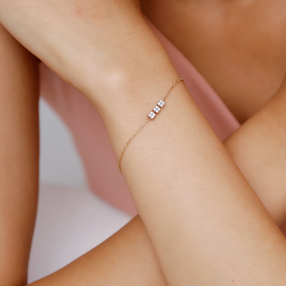 14KT Yellow Gold Glacial Flow Diamond Bracelet,,hi-res image number null
