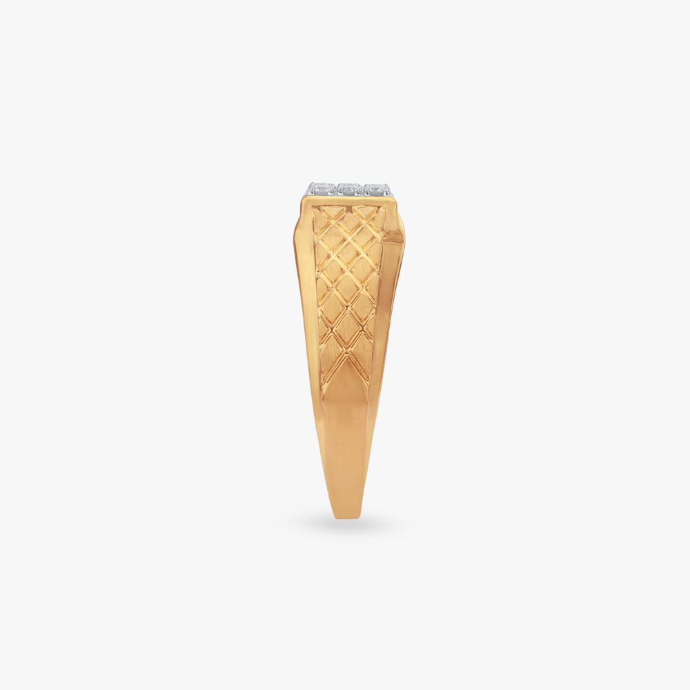 Bold Lattice Diamond Ring For Men,,hi-res image number null