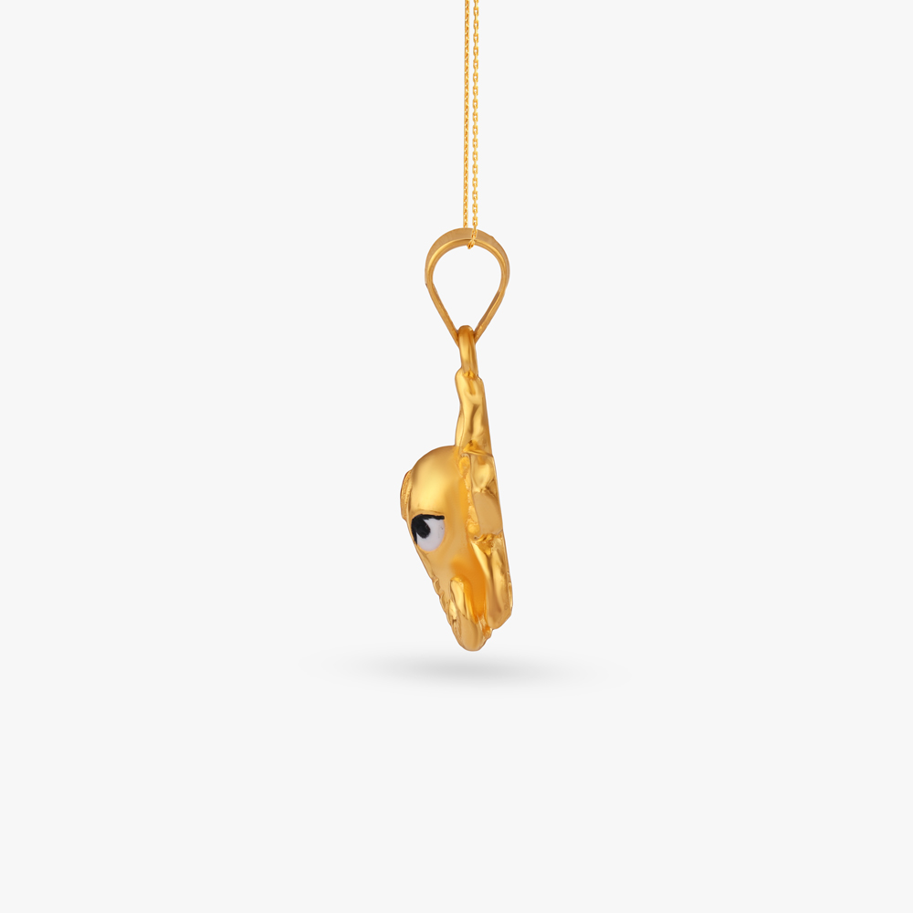 Serene Ganesh Gold Pendant,,hi-res image number null