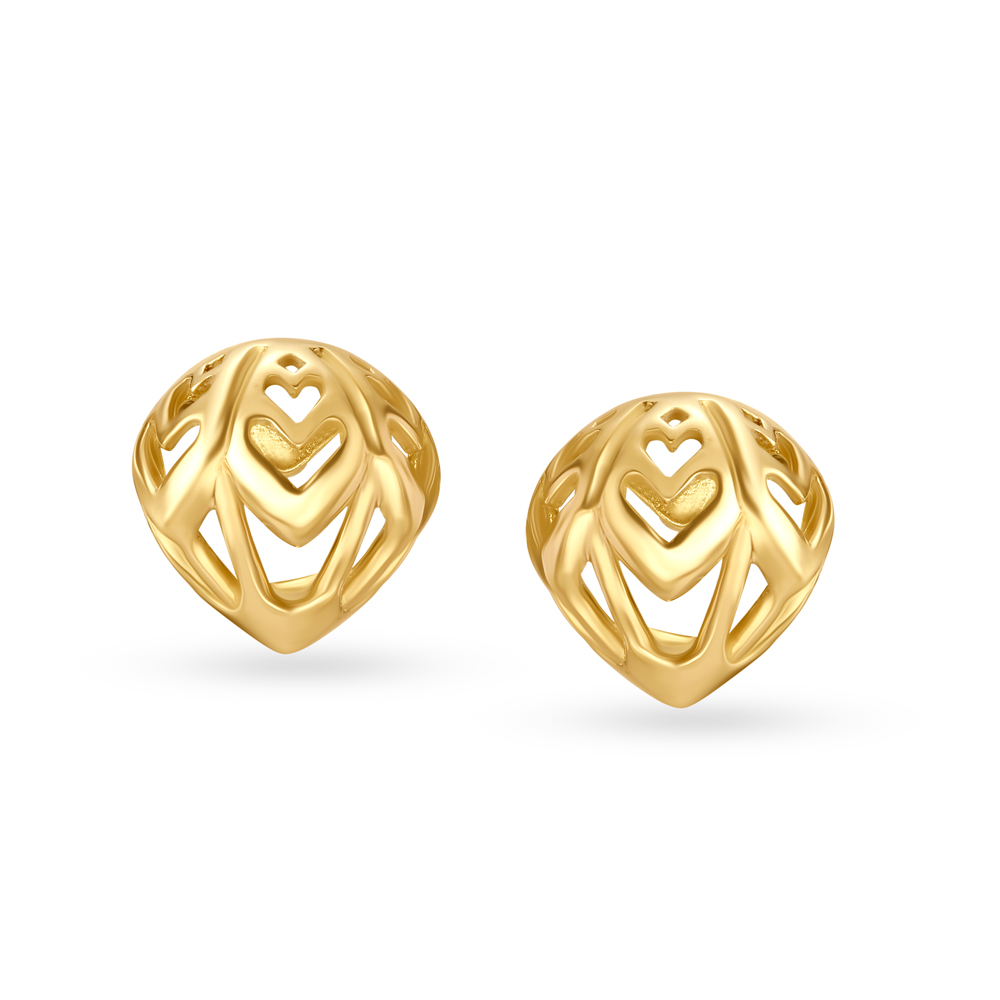 Stylish Gold Stud Earrings,,hi-res image number null