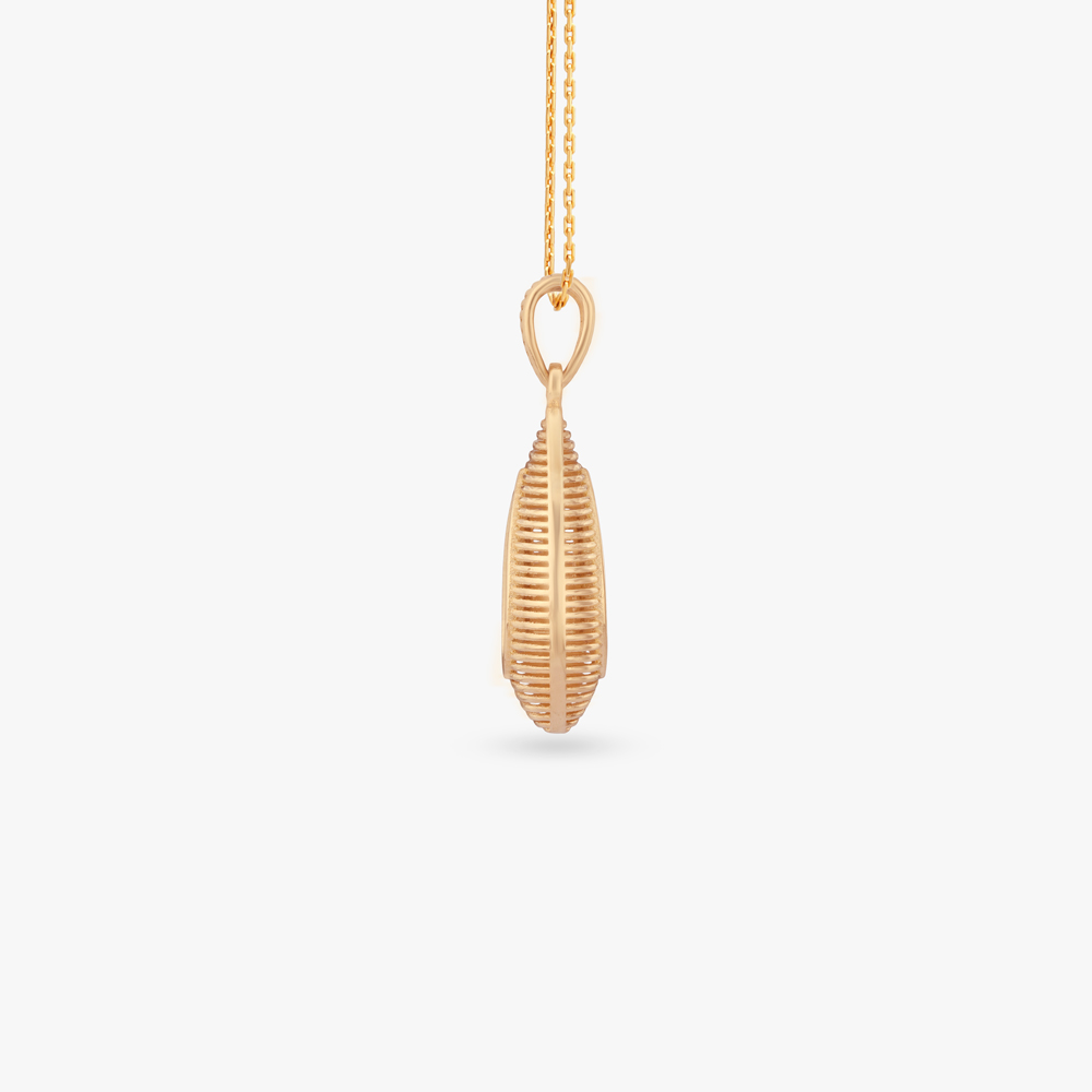 Sculpted Teardrop Gold Pendant and Earrings Set,,hi-res image number null