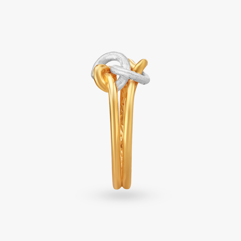 Infinity Knot Gold Finger Ring,,hi-res image number null