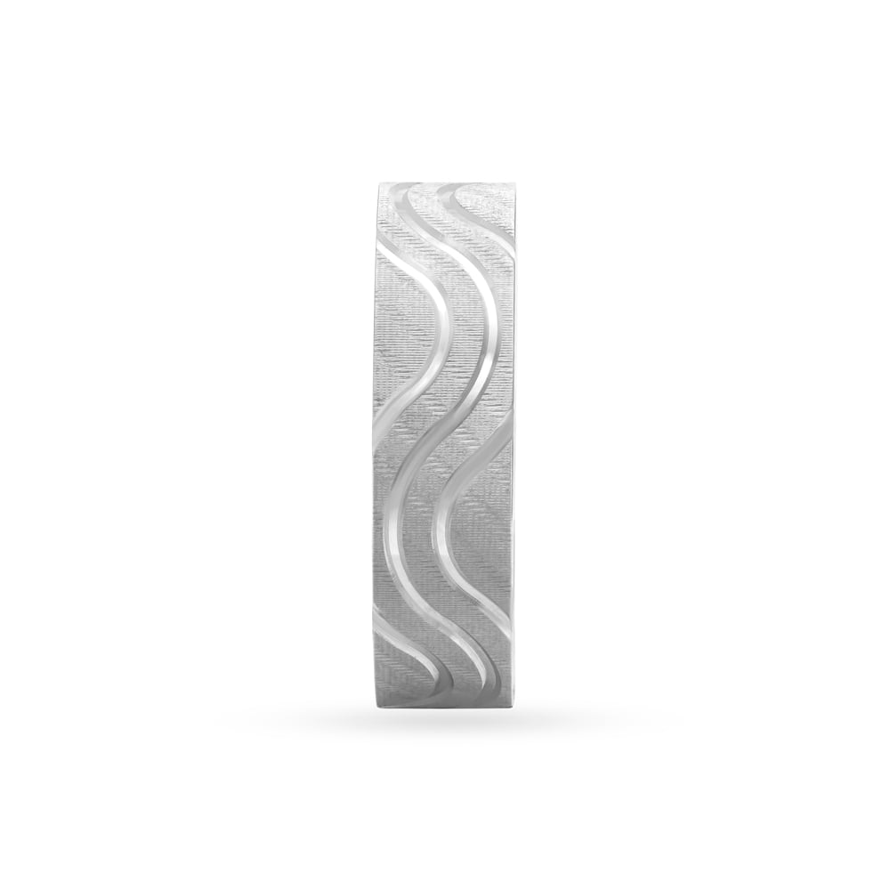 Wavy pattern Gold Finger Band For Men,,hi-res image number null