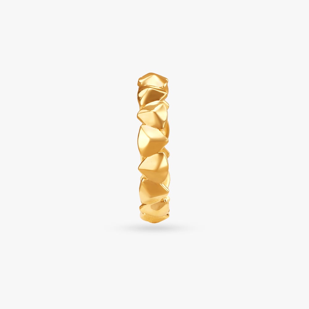 Modern Mosaic Gold Finger Ring,,hi-res image number null