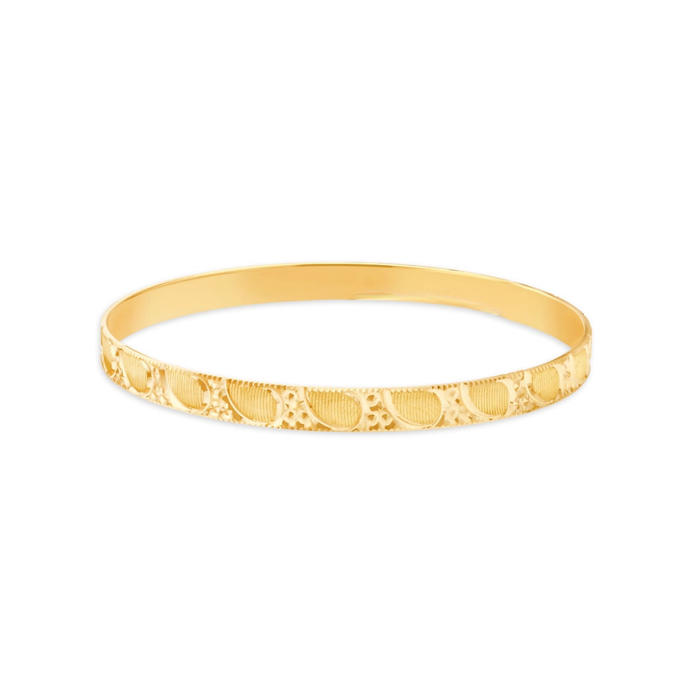 Cultured Yellow Gold Carved Bangles,,hi-res image number null