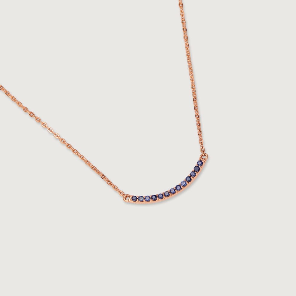 Ethereal Horizon 18KT Gold & Sapphire Pendant with Chain,,hi-res image number null