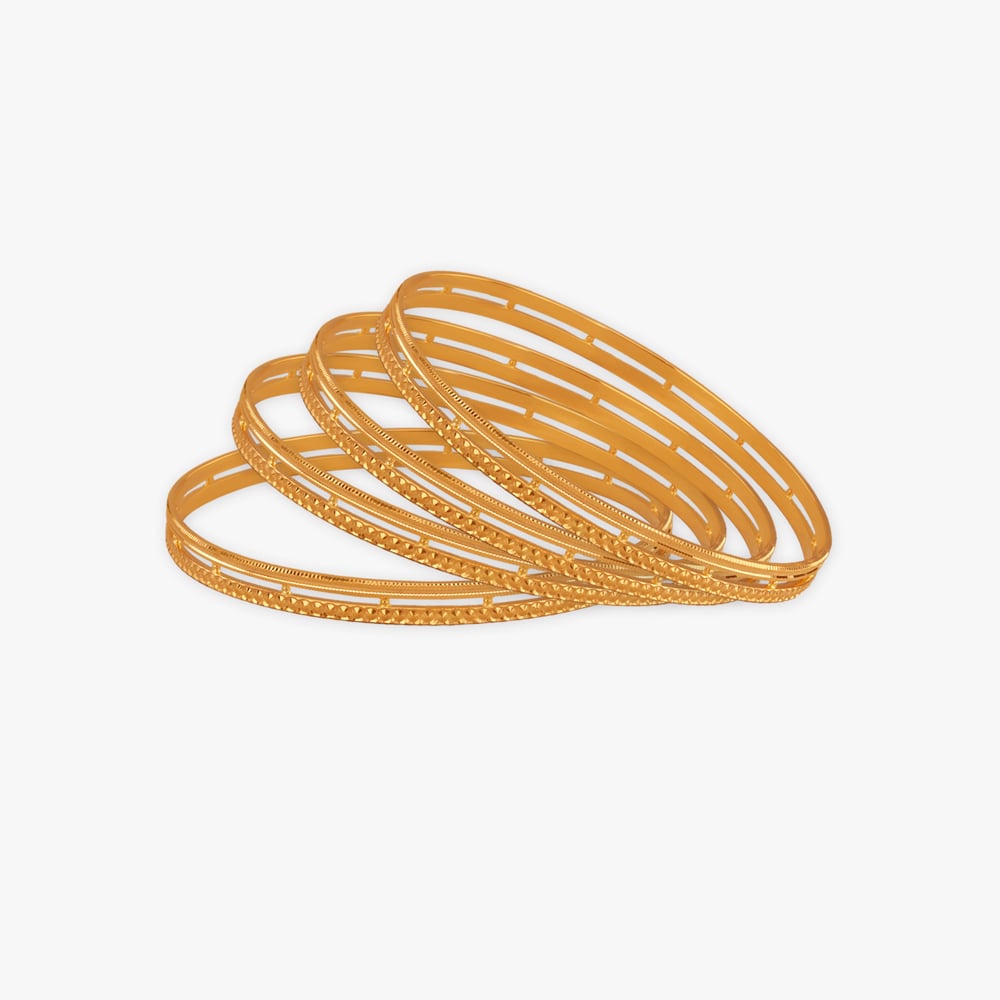 Elegant Fusion Gold Bangles,,hi-res image number null