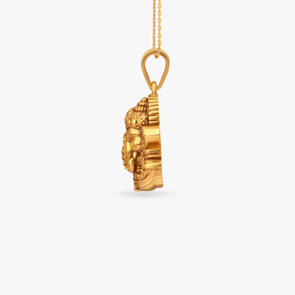 Ganesha Aura Gold Pendant,,hi-res image number null
