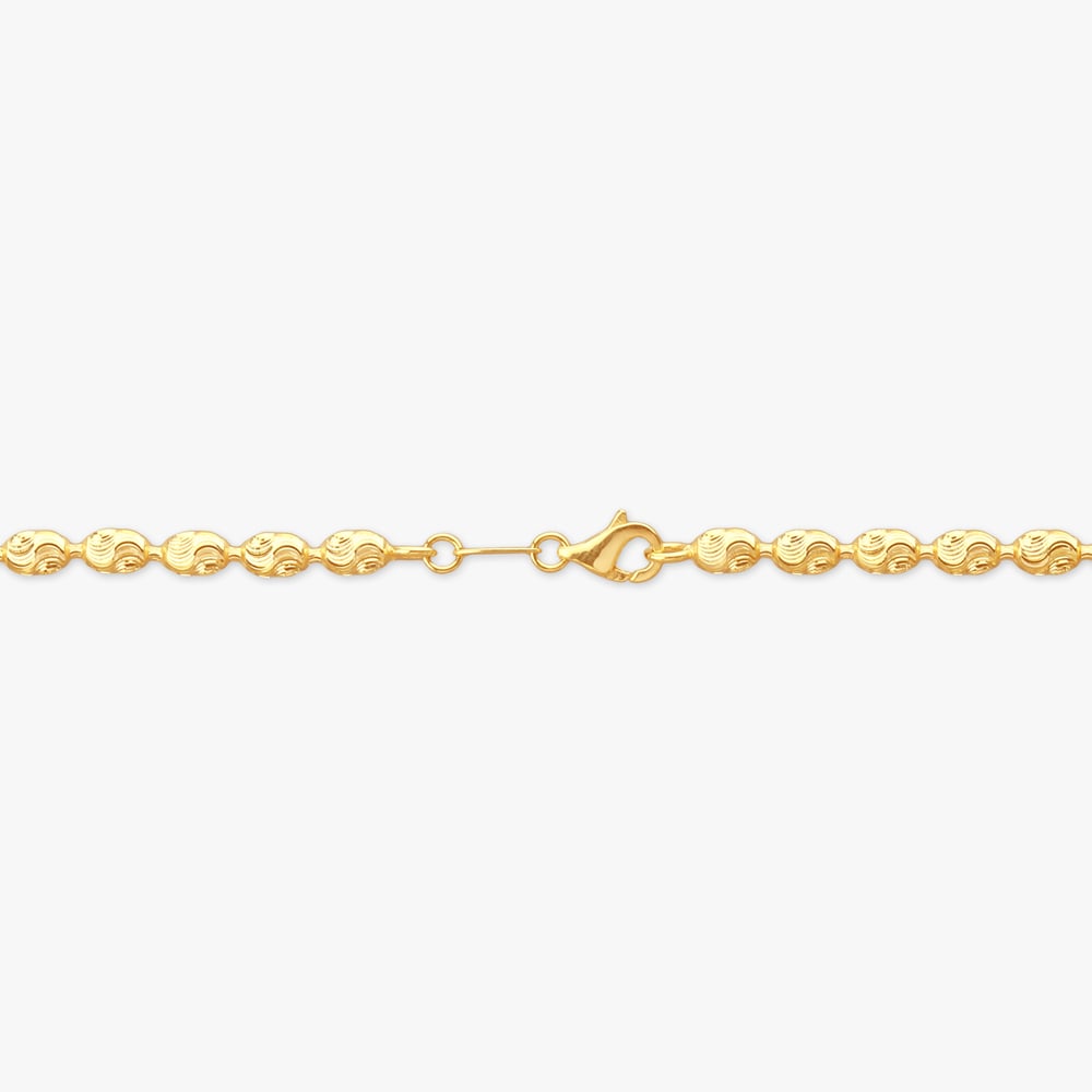 Engraved Link Gold Chain for Men,,hi-res image number null
