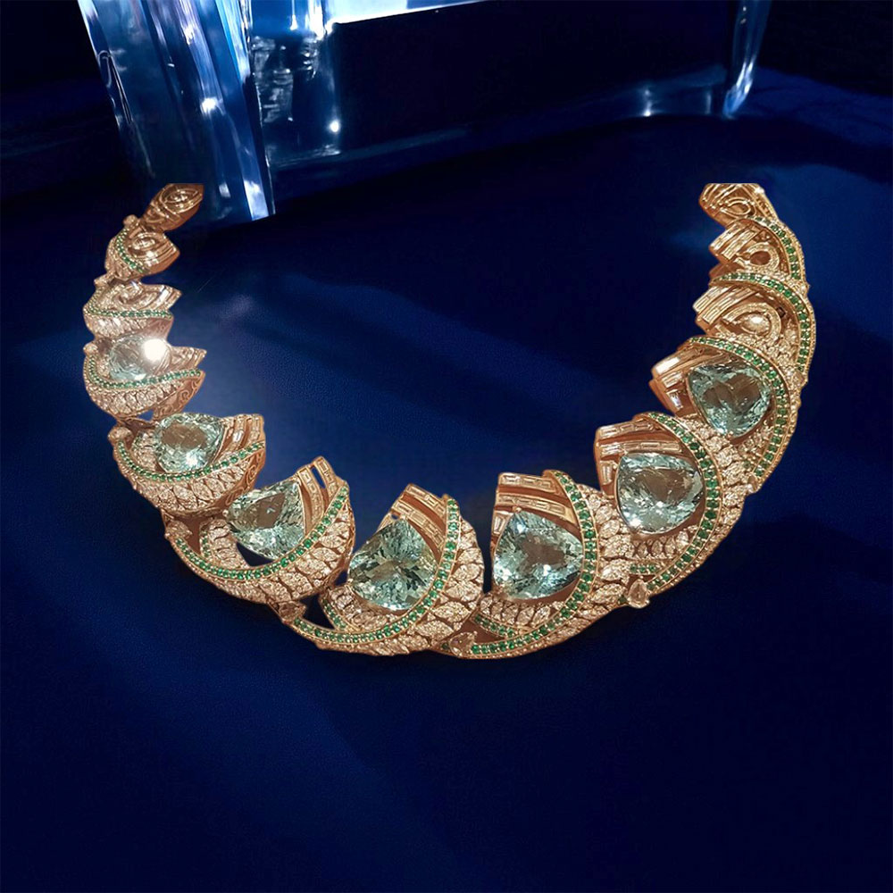 Aqua Glow Diamond Necklace Set,,hi-res image number null