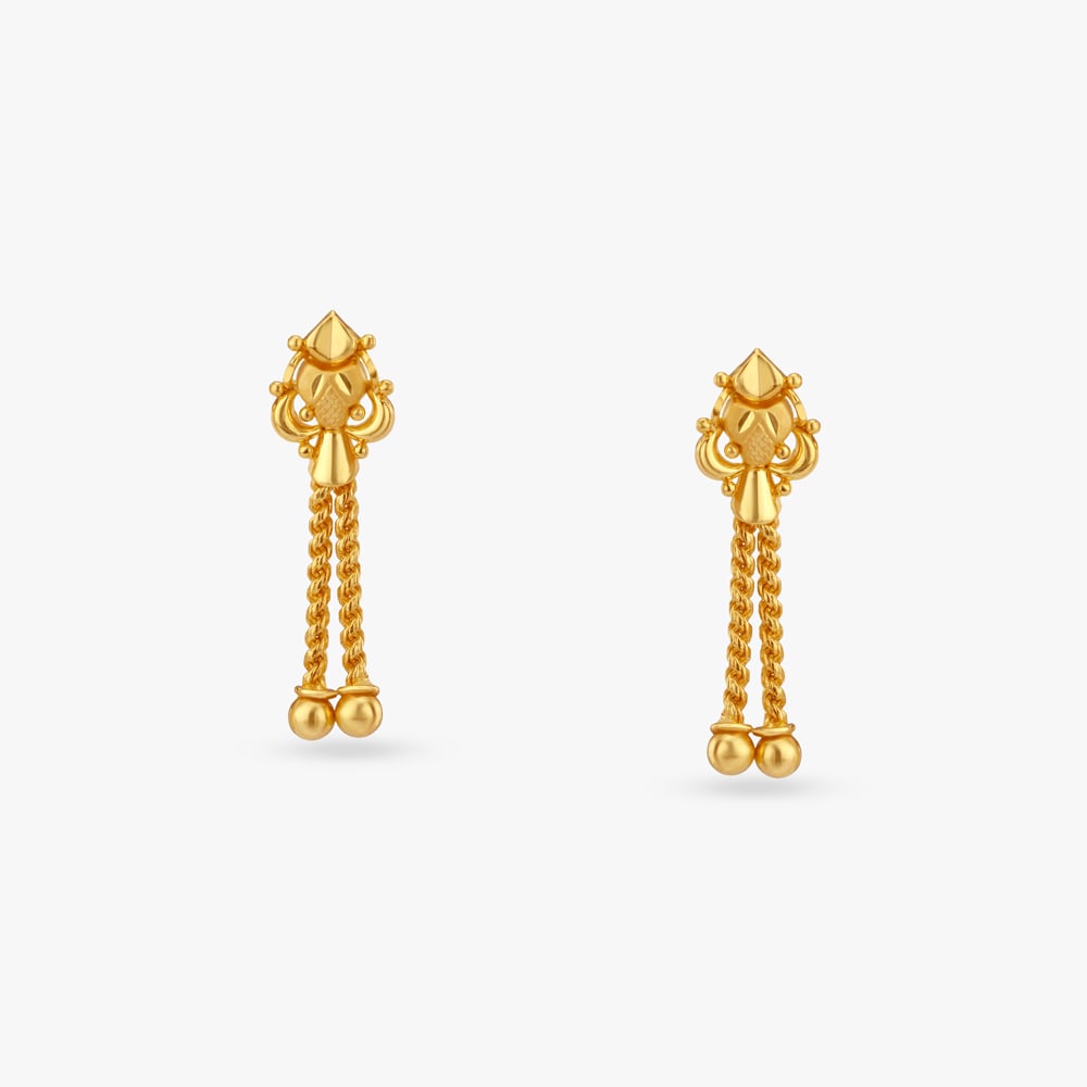 

Twisted Rope Gold Drop Earrings