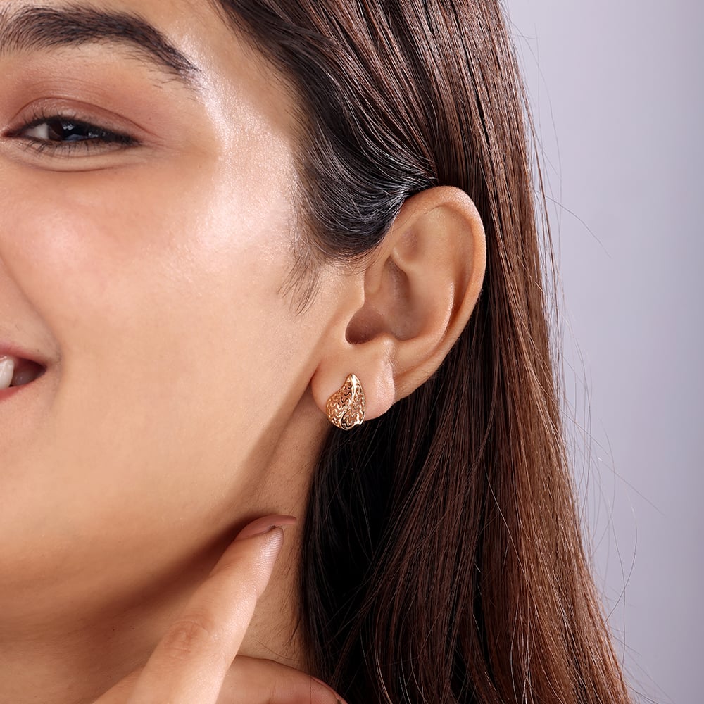 14KT Yellow Gleaming Harvest Stud Earrings,,hi-res image number null