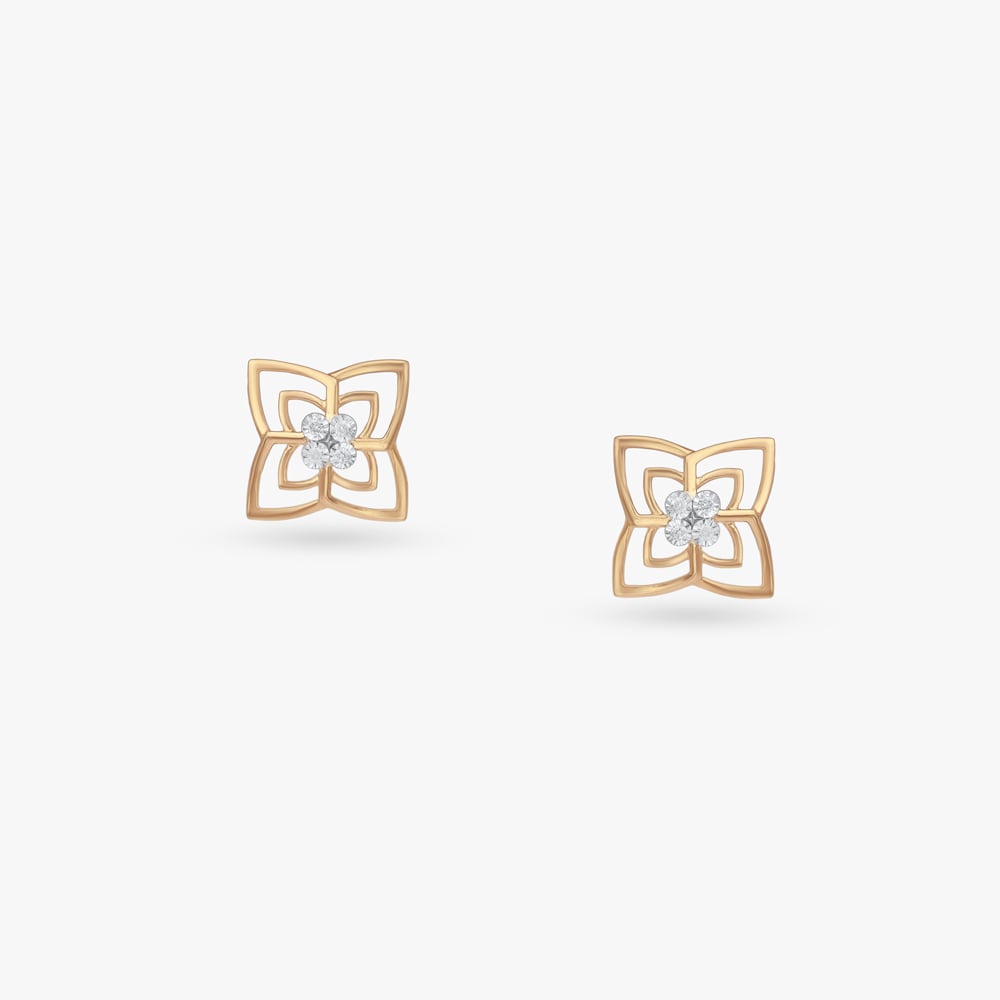 

Bloom Frame Diamond Stud Earrings