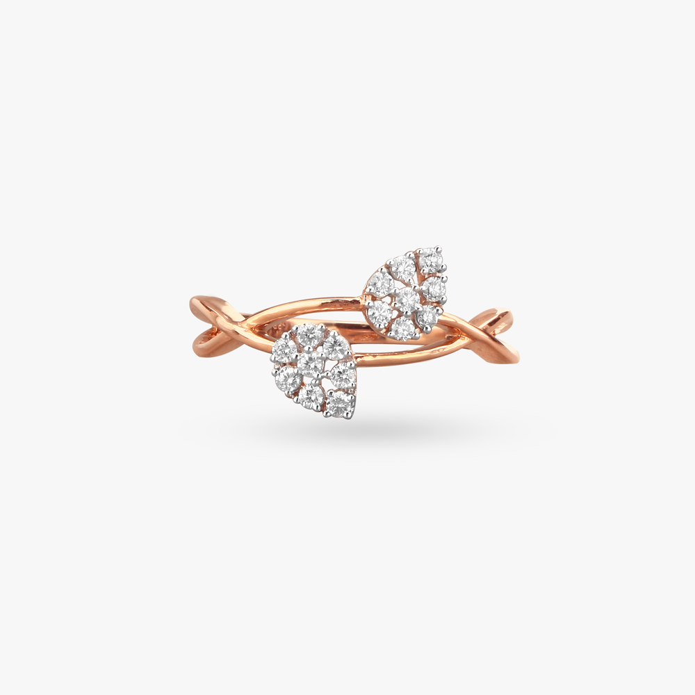 Whispering Leaves Diamond Finger Ring,,hi-res image number null