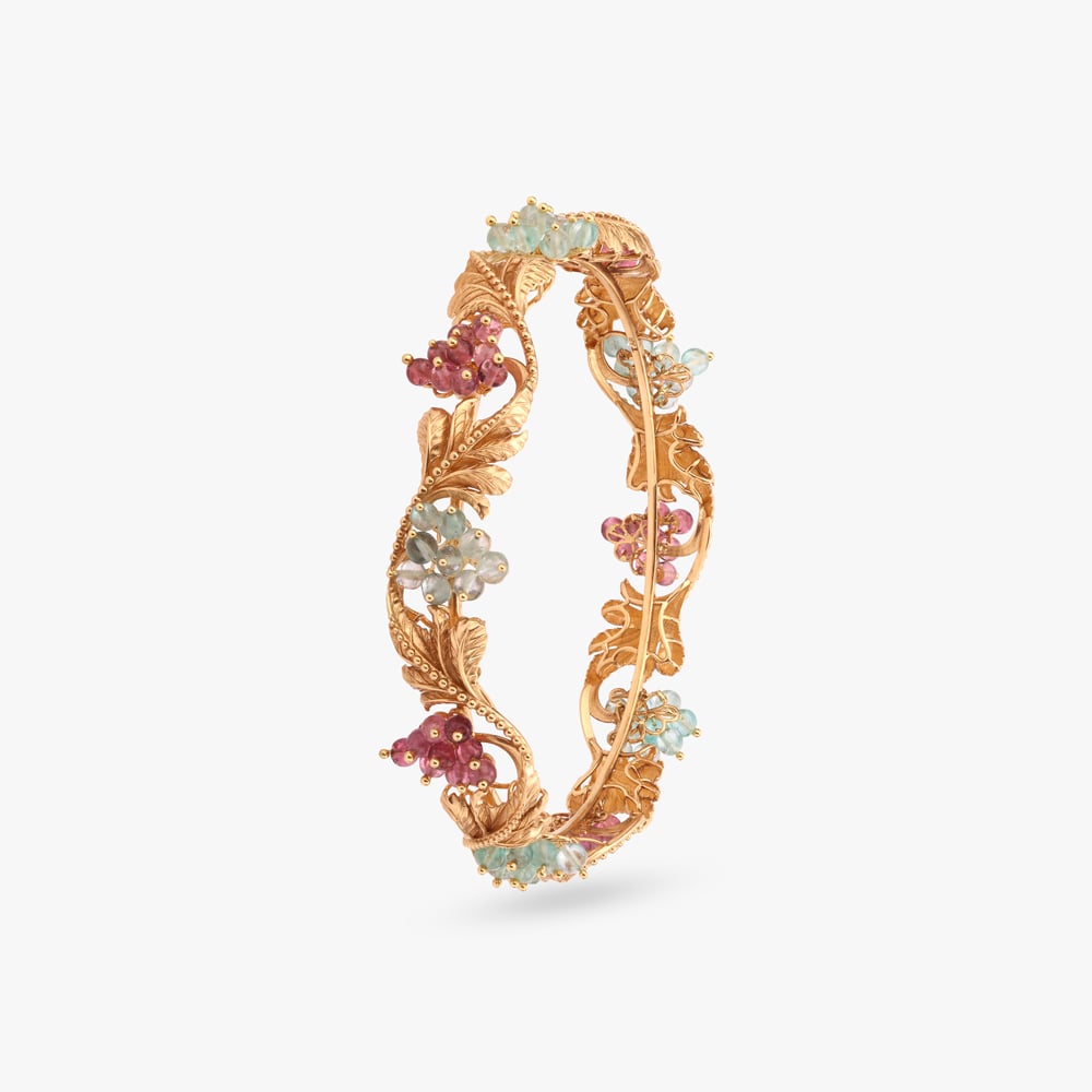 Verdant Vineflow Gold Bangle,,hi-res image number null