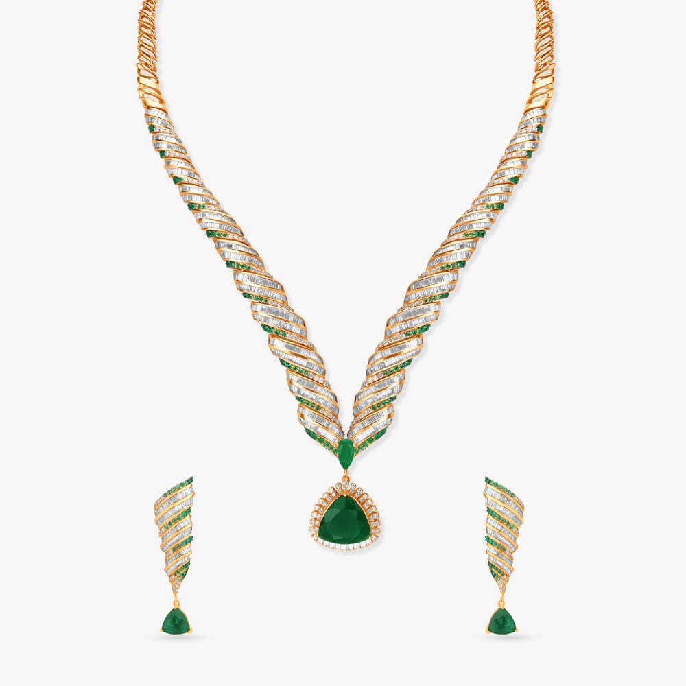 Whorls of Beauty Diamond Necklace Set,,hi-res image number null